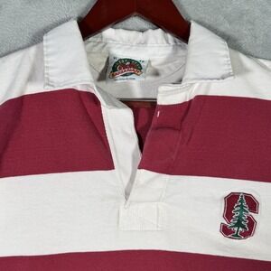 Stanford Cardinal Rugby Shirt Mens XL Red White Long Sleeve Barbarian NCAA*